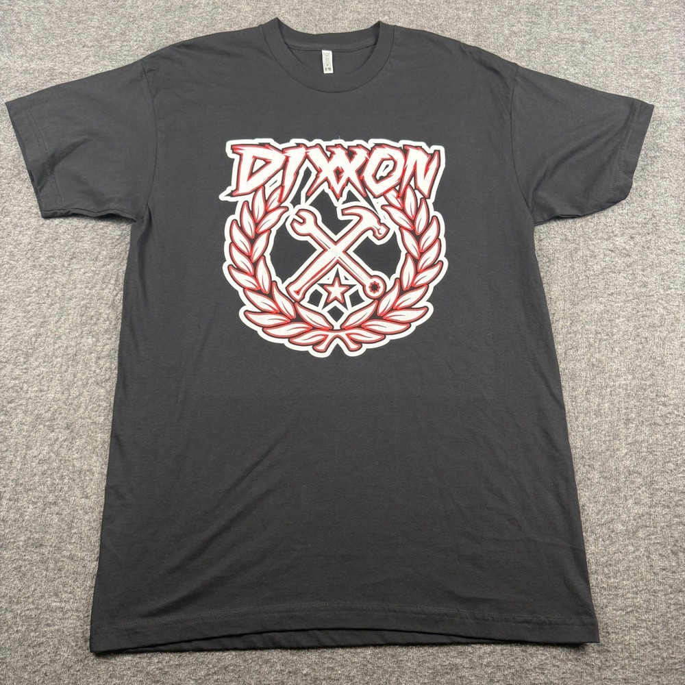 Dixxon Flannel Co Shirt Mens Large Black Graphic Tee Work Hammer Wrench USA Made
